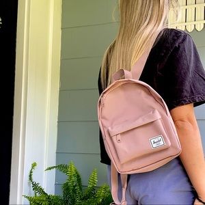 Dusty pink Herschel backpack